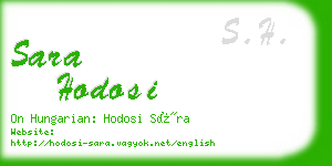sara hodosi business card